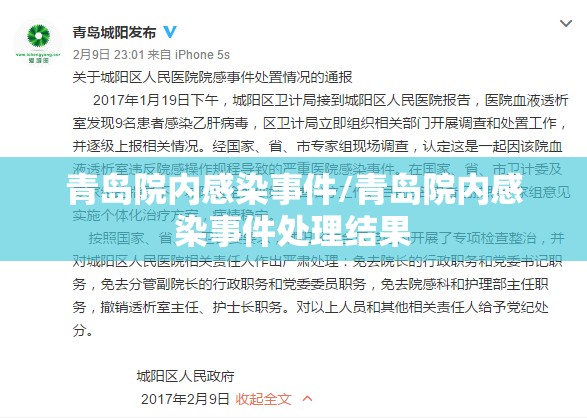 青岛院内感染事件/青岛院内感染事件处理结果