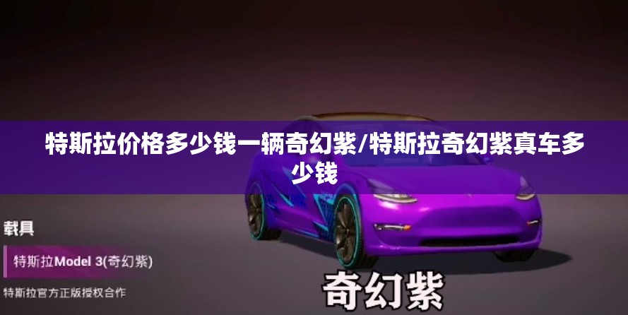 特斯拉价格多少钱一辆奇幻紫/特斯拉奇幻紫真车多少钱